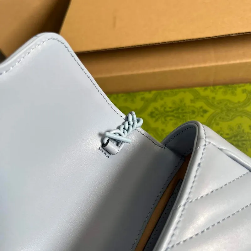 Gucci 739599 GG Marmont Belt Bag Light blue