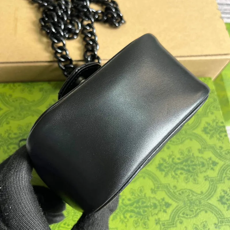 Gucci 739599 GG Marmont Belt Bag Black