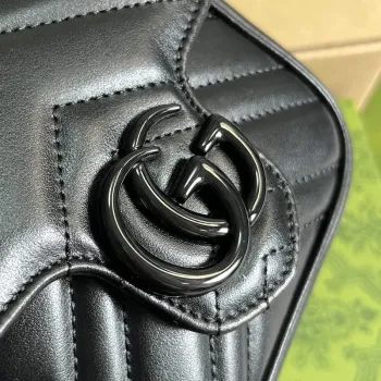 Gucci 739599 GG Marmont Belt Bag Black