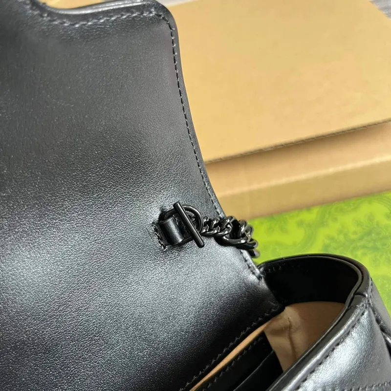 Gucci 739599 GG Marmont Belt Bag Black