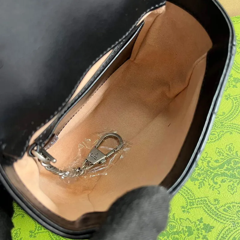 Gucci 739599 GG Marmont Belt Bag Black