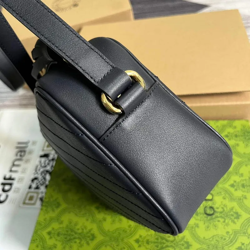 Gucci 742360 Gucci Blondie Small Shoulder Bag Dark blue