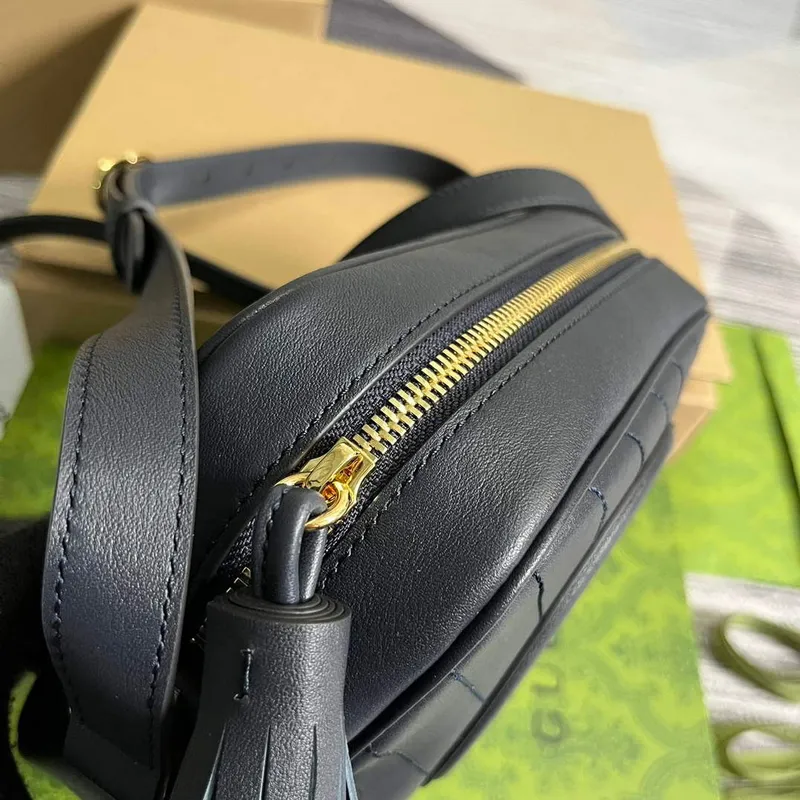 Gucci 742360 Gucci Blondie Small Shoulder Bag Dark blue