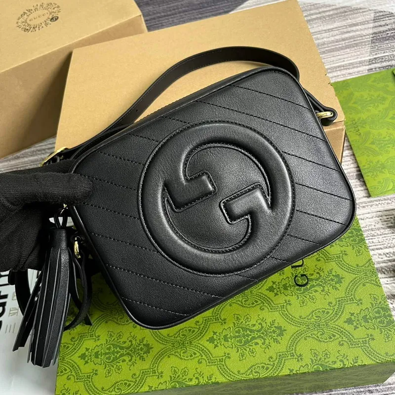 Gucci 742360 Gucci Blondie Small Shoulder Bag Black