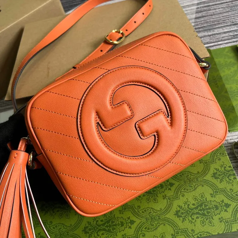 Gucci 742360 Gucci Blondie Small Shoulder Bag Orange