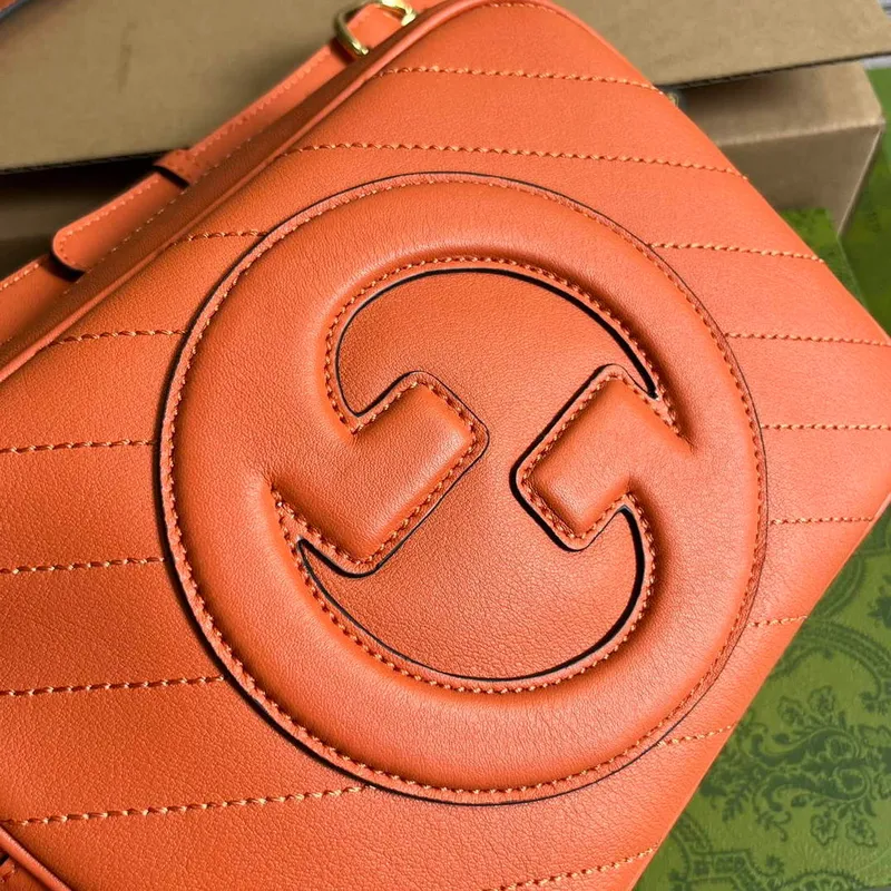 Gucci 742360 Gucci Blondie Small Shoulder Bag Orange
