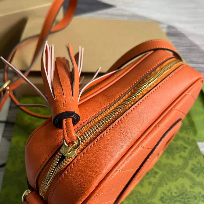 Gucci 742360 Gucci Blondie Small Shoulder Bag Orange