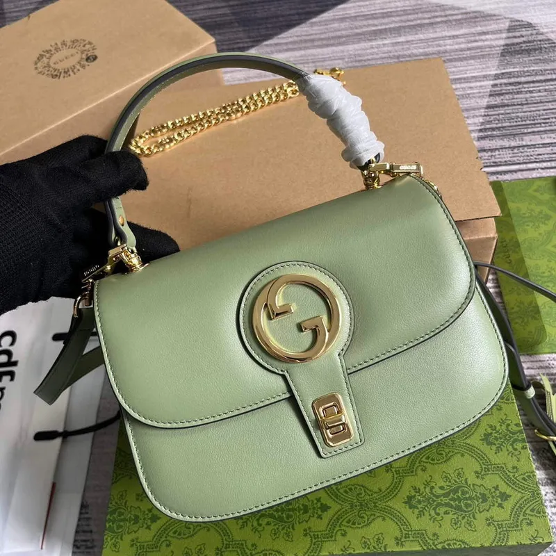 Gucci 735101 Gucci Blondie Top handle Bag Light green
