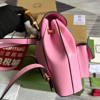 Gucci 702101 Bamboo backpack Pink