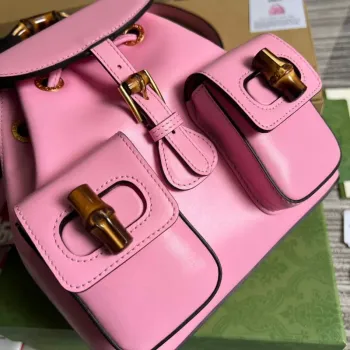 Gucci 702101 Bamboo backpack Pink