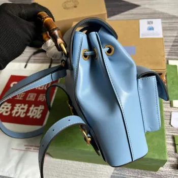 Gucci 702101 Bamboo backpack Blue
