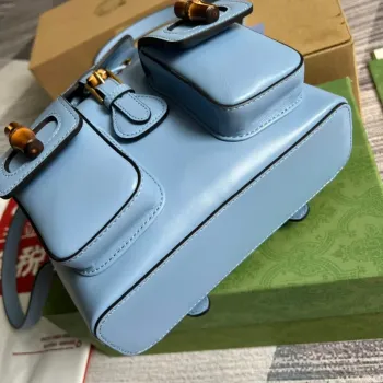 Gucci 702101 Bamboo backpack Blue