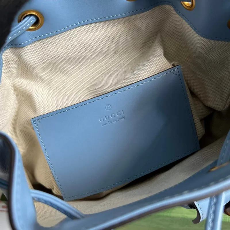 Gucci 702101 Bamboo backpack Blue