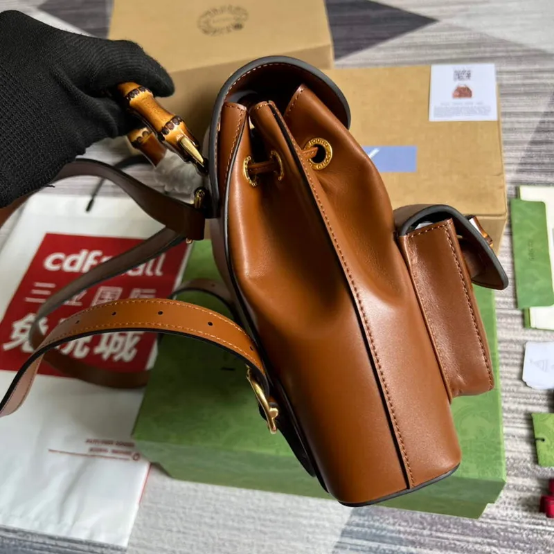 Gucci 702101 Bamboo backpack Brown
