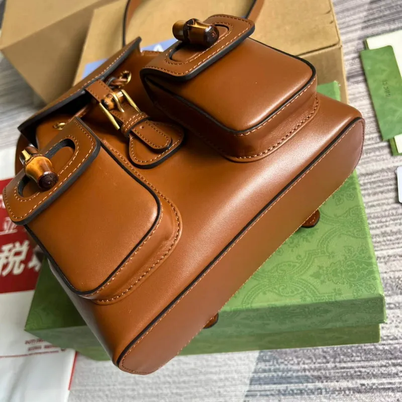 Gucci 702101 Bamboo backpack Brown