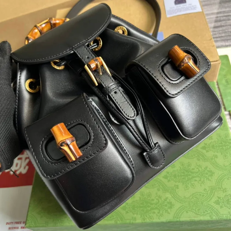 Gucci 702101 Bamboo backpack Black