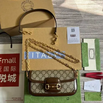 Gucci 735178 Gucci Horsebit 1955 small shoulder bag Brown