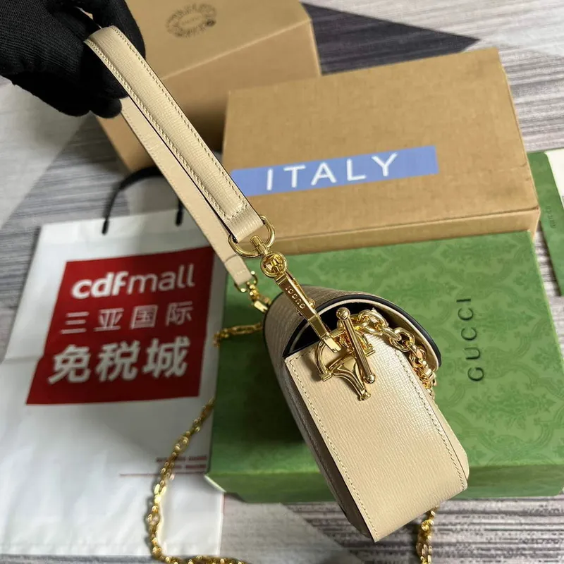 Gucci 735178 Gucci Horsebit 1955 small shoulder bag Oatmeal
