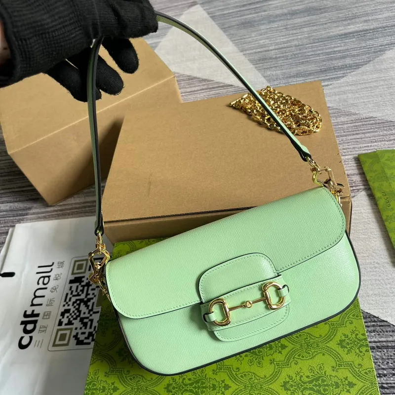 Gucci 735178 Gucci Horsebit 1955 small shoulder bag Green