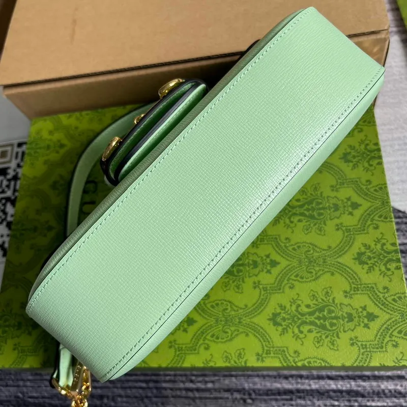 Gucci 735178 Gucci Horsebit 1955 small shoulder bag Green