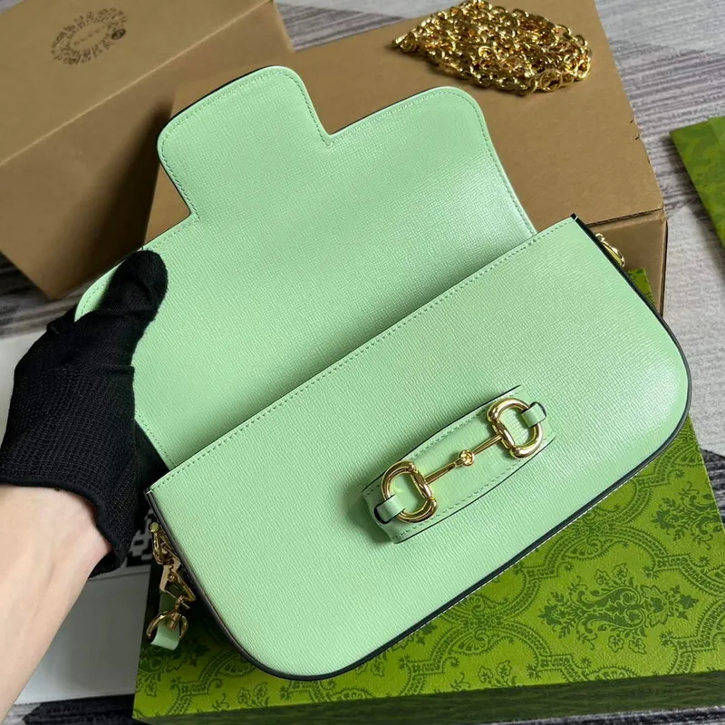 Gucci 735178 Gucci Horsebit 1955 small shoulder bag Green
