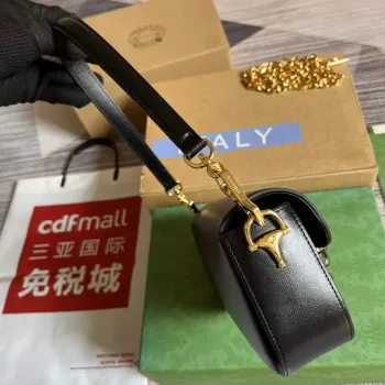 Gucci 735178 Gucci Horsebit 1955 small shoulder bag Black