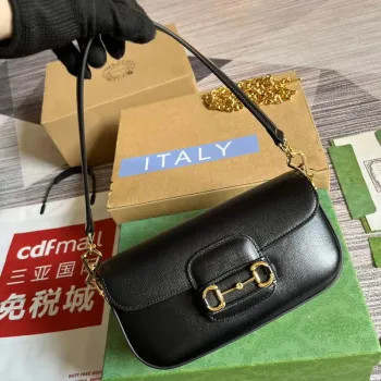 Gucci 735178 Gucci Horsebit 1955 small shoulder bag Black