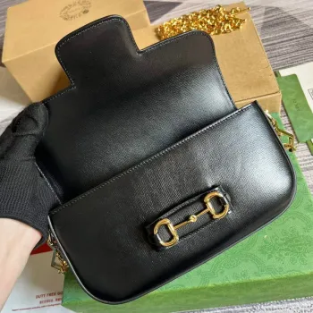 Gucci 735178 Gucci Horsebit 1955 small shoulder bag Black