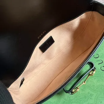 Gucci 735178 Gucci Horsebit 1955 small shoulder bag Black