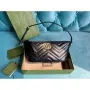 Gucci 739166 GG Marmont shoulder bag Black