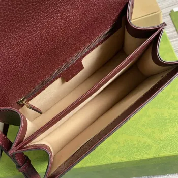 Gucci 651055 Ophidia GG small top handle bag Wine Red