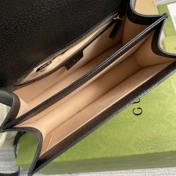 Gucci 651055 Ophidia GG small top handle Leather bag Black