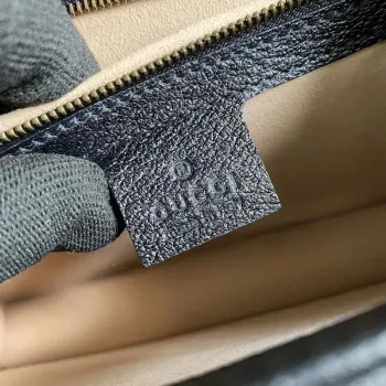 Gucci 651055 Ophidia GG small top handle Leather bag Black