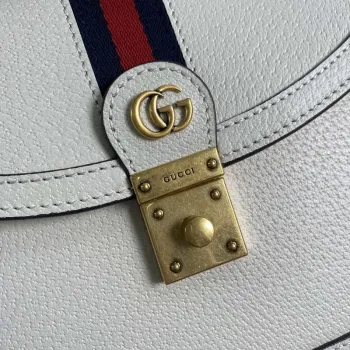 Gucci 651055 Ophidia GG small top handle Leather bag White