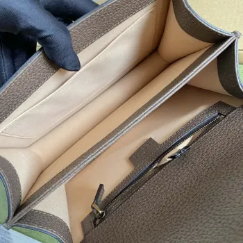 Gucci 651055 Ophidia GG small top handle bag Beige and ebony