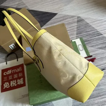 Gucci 631685 Ophidia jumbo GG medium tote Banana
