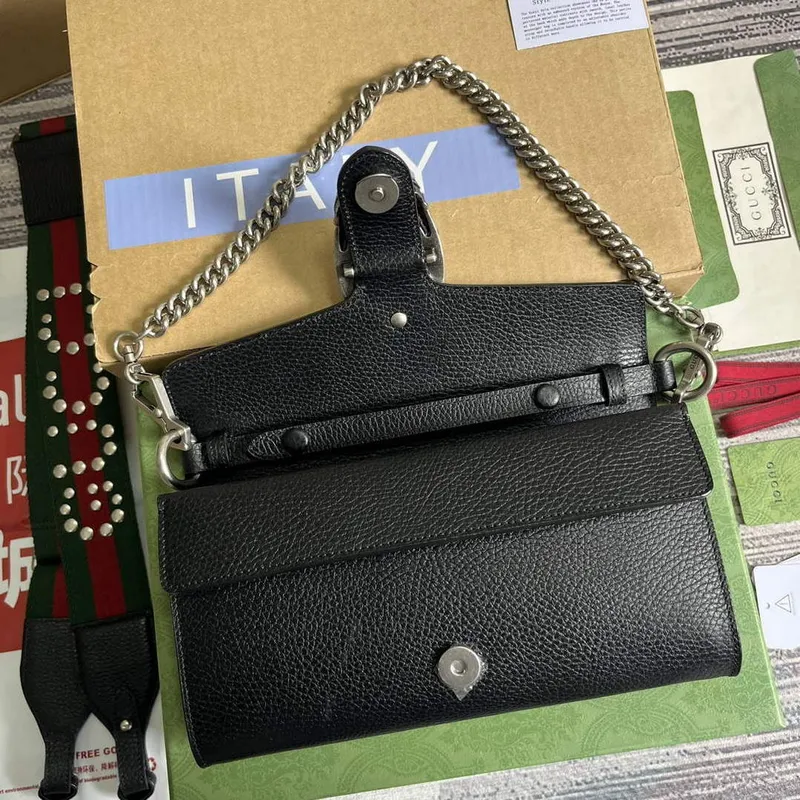 Gucci 731782 Dionysus small shoulder bag Black