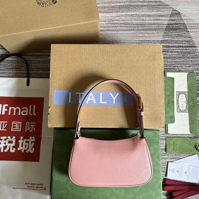 Gucci 739076 Aphrodite shoulder bag with Double G Light pink