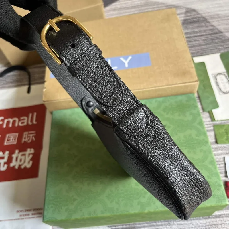 Gucci 739076 Aphrodite shoulder bag with Double G Black