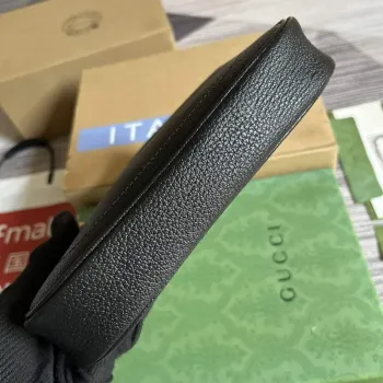 Gucci 739076 Aphrodite shoulder bag with Double G Black