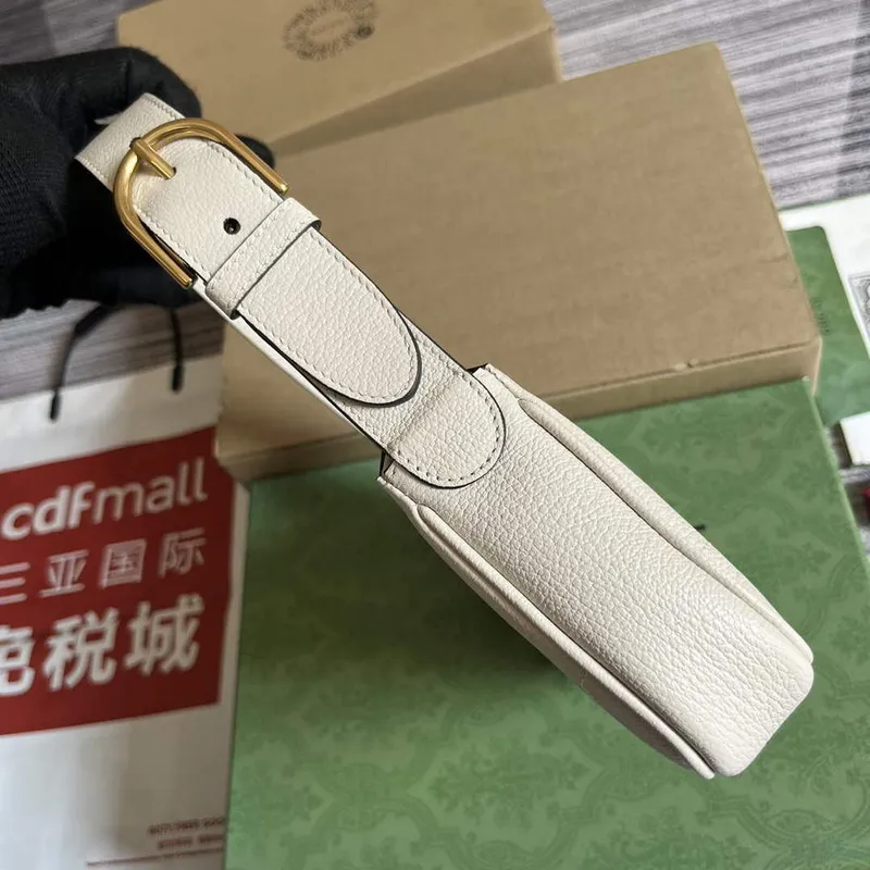 Gucci 739076 Aphrodite shoulder bag with Double G White