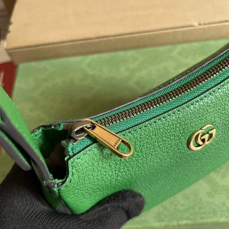 Gucci 739076 Aphrodite shoulder bag with Double G Green
