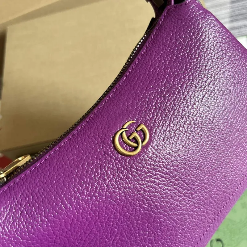 Gucci 739076 Aphrodite shoulder bag with Double G Purple