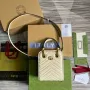Gucci 696123 GG Marmont Matelassé Mini Bag White
