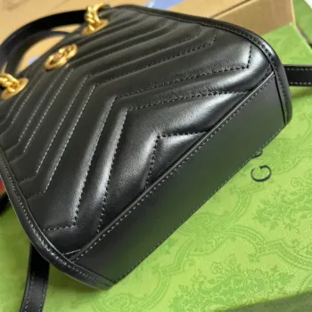 Gucci 696123 GG Marmont Matelassé Mini Bag Black