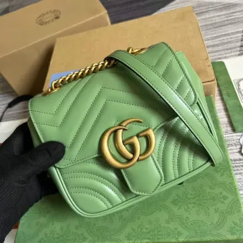 Gucci 739682 GG Marmont Matelassé mini tote bag Light green