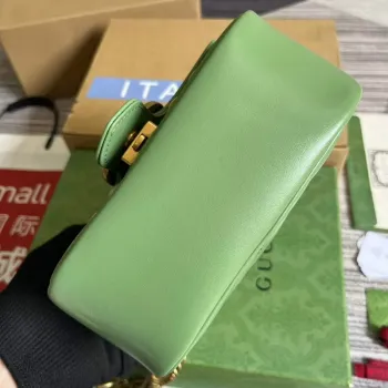 Gucci 739682 GG Marmont Matelassé mini tote bag Light green