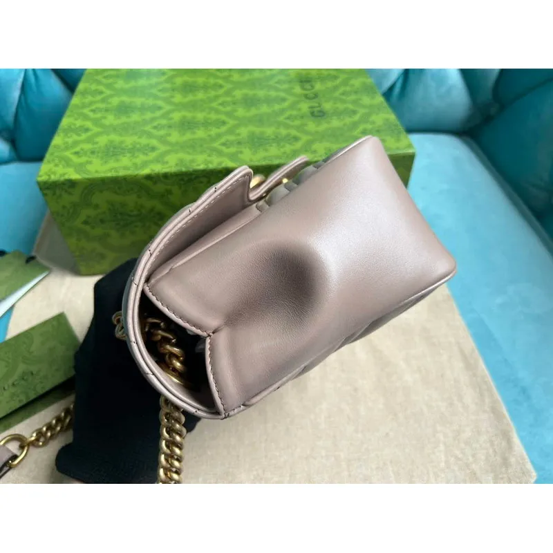 Gucci 739682 GG Marmont Matelassé mini tote bag milk tea