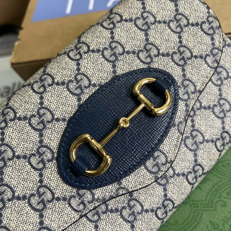 Gucci 724713 Gucci Horsebit 1955 mini bag Beige and blue