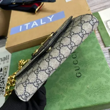 Gucci 724713 Gucci Horsebit 1955 mini bag Beige and blue